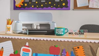 A Cricut machine and examples of Cricut projects and Cricut ideas