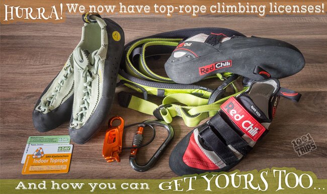 Hurra – we now have top-rope climbing licenses! And how you can get yours too