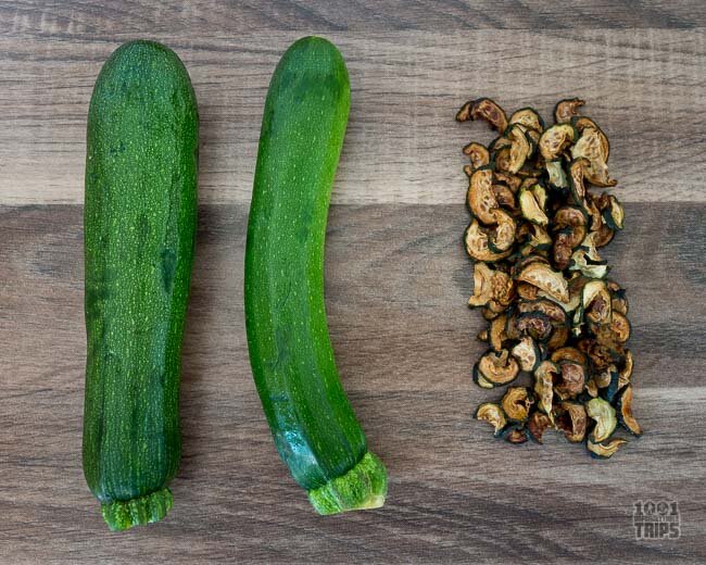 dehydrated vegetables, zucchini